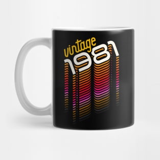 Vintage Made in 1981 ))(( Retro Birthday Year Gift Mug